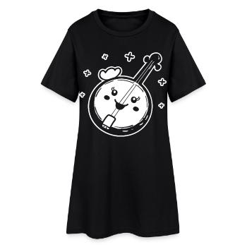 Style de dessin animé banjo - Robe T-shirt Femme - noir - Devant