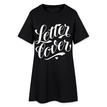 Letterlover - Conçu par KissingLetters - Robe T-shirt Femme - noir - Devant