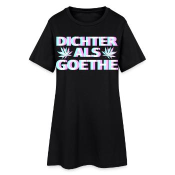 Cannabis Goethe - Frauen T-Shirt-Kleid - Schwarz - Vorne