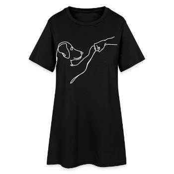 Oneliner - Dog and Human Fist - Women’s T-Shirt Dress - black - Front