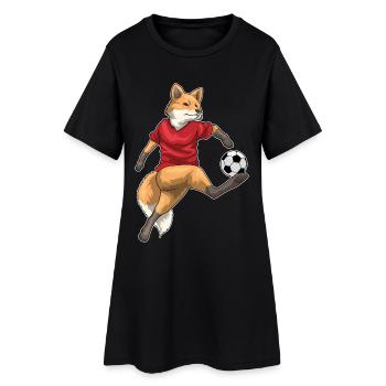 Fox Joueur de football Sports de football - Robe T-shirt Femme - noir - Devant