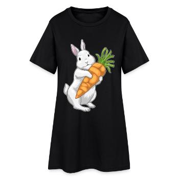 Lapin Carotte - Robe T-shirt Femme - noir - Devant