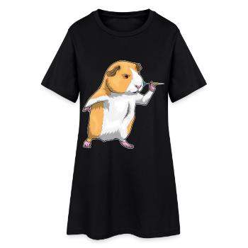 Pintade Dart Dart - Robe T-shirt Femme - noir - Devant