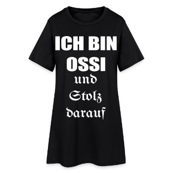 ich bin Ossi und Stolz darauf - Frauen T-Shirt-Kleid - Schwarz - Vorne