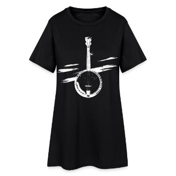 Croquis de banjo - Robe T-shirt Femme - noir - Devant