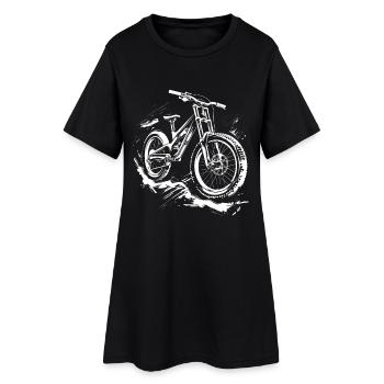 Dessin de vététiste - Robe T-shirt Femme - noir - Devant