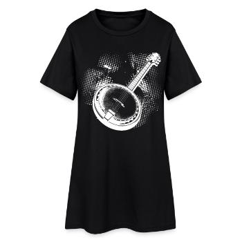 Croquis de banjo - Robe T-shirt Femme - noir - Devant