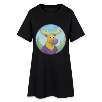 orignal mignon kawaii dessin animé clipart animal de compagnie - Robe T-shirt Femme - noir - Devant