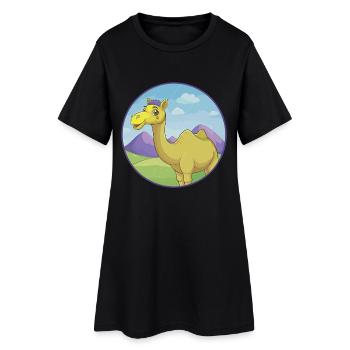 Kamel Niedlich Kawaii Cartoon Clipart Tier Haustier - Frauen T-Shirt-Kleid - Schwarz - Vorne