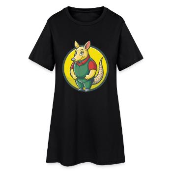 Gürteltier Niedlich Kawaii Cartoon Clipart Haustier Tier - Frauen T-Shirt-Kleid - Schwarz - Vorne
