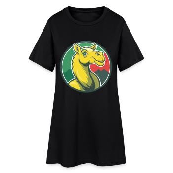 Kamel Niedliche Kawaii Cartoon Clipart Haustier Tier - Frauen T-Shirt-Kleid - Schwarz - Vorne
