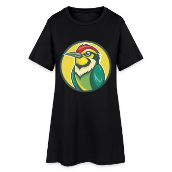 Mangeur d’abeilles Mignon Kawaii Dessin animé Clipart Animal de compagnie - Robe T-shirt Femme - noir - Devant
