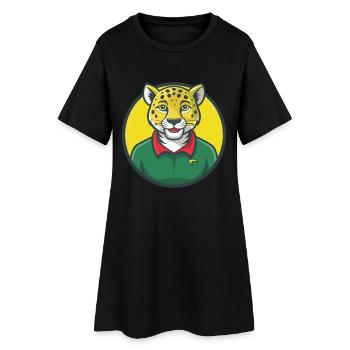 guépard mignon kawaii dessin animé clipart animal de compagnie - Robe T-shirt Femme - noir - Devant