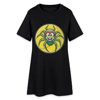 araignée mignon kawaii dessin animé clipart animal de compagnie - Robe T-shirt Femme - noir - Devant