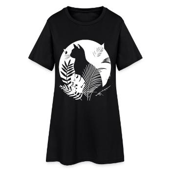 Illustration de chats - Robe T-shirt Femme - noir - Devant