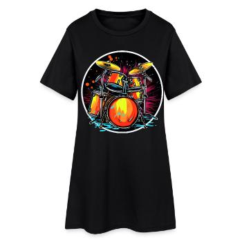 Portrait de piège - Robe T-shirt Femme - noir - Devant