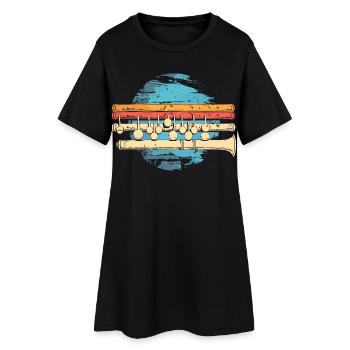 Flute Graphic - Women’s T-Shirt Dress - black - Front