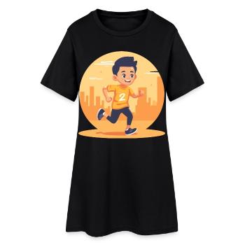 Graphique Marathon Boy - Robe T-shirt Femme - noir - Devant