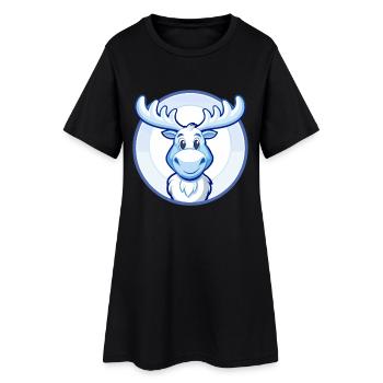 orignal bleu kawaii dessin animé personnage clipart animal de compagnie - Robe T-shirt Femme - noir - Devant