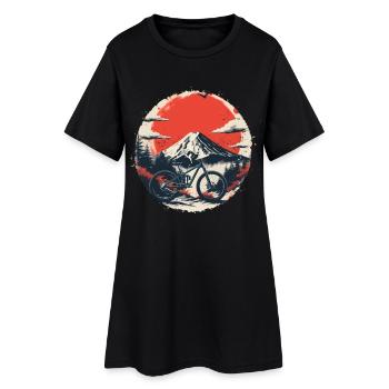 Mountain bikers - Women’s T-Shirt Dress - black - Front