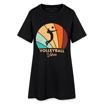 Volleyball Vintage Retro Volleyball Player - Robe T-shirt Femme - noir - Devant