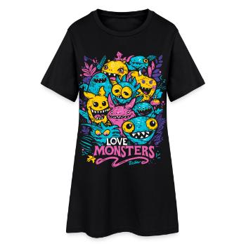 Love Monsters - Robe T-shirt Femme - noir - Devant