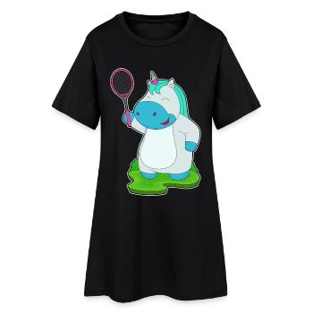 Unicorn Tennis Rackets - Women’s T-Shirt Dress - black - Front