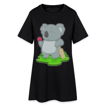 Koala Cricket Cricket Bats - Women’s T-Shirt Dress - black - Front