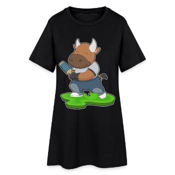 Bull Cricket Batte de cricket - Robe T-shirt Femme - noir - Devant
