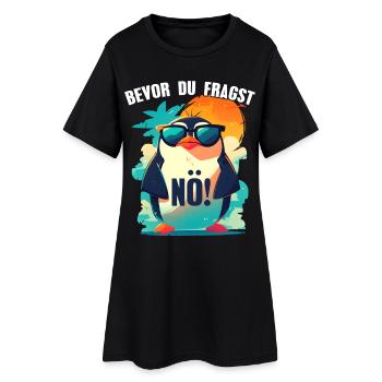Avant que vous ne demandiez : Non ! Sarcasme drôle de pingouin - Robe T-shirt Femme - noir - Devant