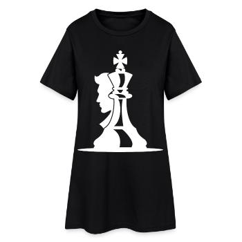 Chess Player Drawing - Women’s T-Shirt Dress - black - Front