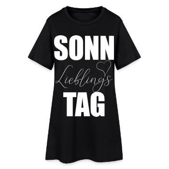Cœur du jour préféré du dimanche - Robe T-shirt Femme - noir - Devant