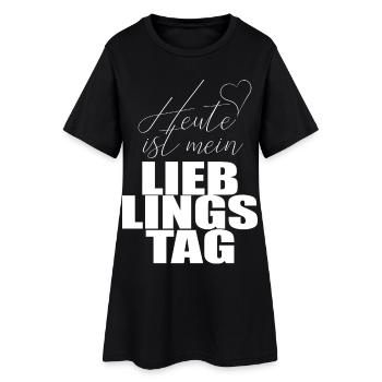 Aujourd’hui est mon jour préféré Cœur - Robe T-shirt Femme - noir - Devant