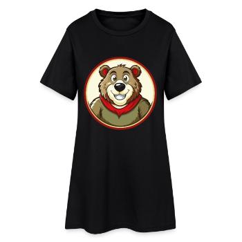 Bär Bunt Kawaii Cartoon Charakter Clipart Haustier - Frauen T-Shirt-Kleid - Schwarz - Vorne