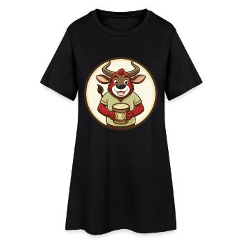Bongo Bunte Kawaii Cartoon Figur Clipart - Frauen T-Shirt-Kleid - Schwarz - Vorne