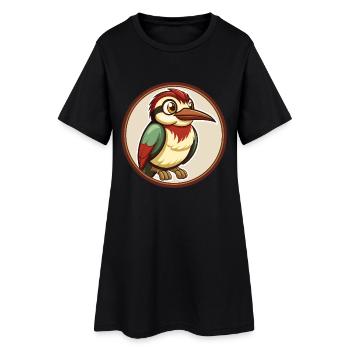 Bee Eater Coloré Kawaii Dessin Animé Personnage Animal de compagnie - Robe T-shirt Femme - noir - Devant