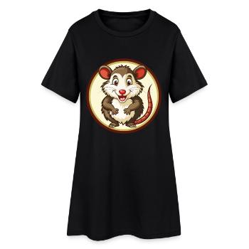 Possum Bunte Kawaii Cartoon Figur Clipart - Frauen T-Shirt-Kleid - Schwarz - Vorne