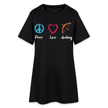 Tir à l’arc Peace Love - Robe T-shirt Femme - noir - Devant