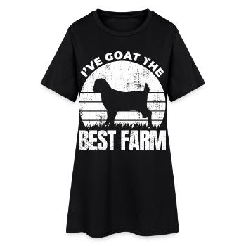 Ich habe die beste Ziegenfarm - Frauen T-Shirt-Kleid - Schwarz - Vorne