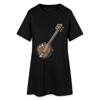 Banjo Pixel Art - Women’s T-Shirt Dress - black - Front
