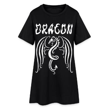 White Dragon - Women’s T-Shirt Dress - black - Front