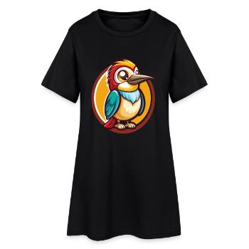 Mangeur d’abeilles Drôle Kawaii Dessin animé Clipart Animal Animal - Robe T-shirt Femme - noir - Devant