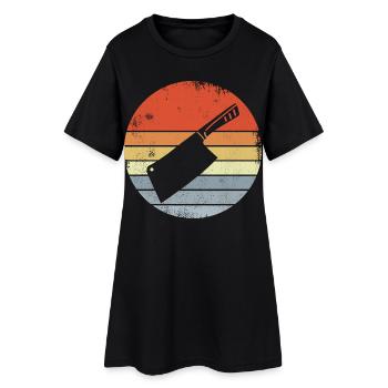 Couperet vintage - Robe T-shirt Femme - noir - Devant