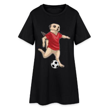 Suricate Joueur de Football Football - Robe T-shirt Femme - noir - Devant