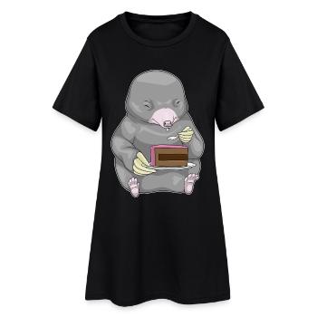 Gâteau Mole - Robe T-shirt Femme - noir - Devant