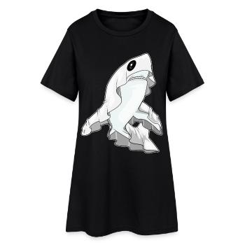Requin Halloween Fantôme - Robe T-shirt Femme - noir - Devant