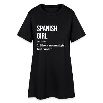 Espagne - Robe T-shirt Femme - noir - Devant