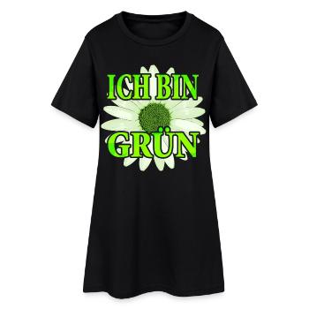 Je suis vert - Fleur de marguerite - Robe T-shirt Femme - noir - Devant