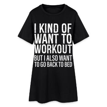 J’ai un peu envie de m’entraîner drôle - Robe T-shirt Femme - noir - Devant
