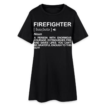 Firefighter Definition - Women’s T-Shirt Dress - black - Front